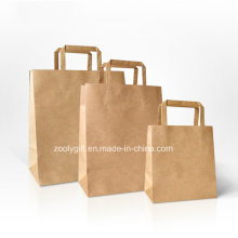 Durable Kraft Paper Shopping Bag with Flap Paper Handle